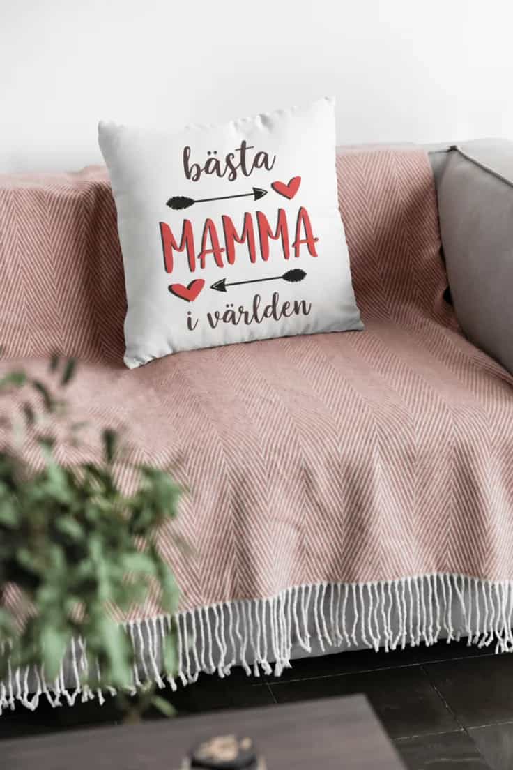 Dekorativ kudde Bästa mamma – bästa MAMMA i världen