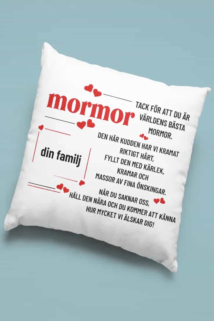 Dekorativ kudde Bästa mormor – mormor