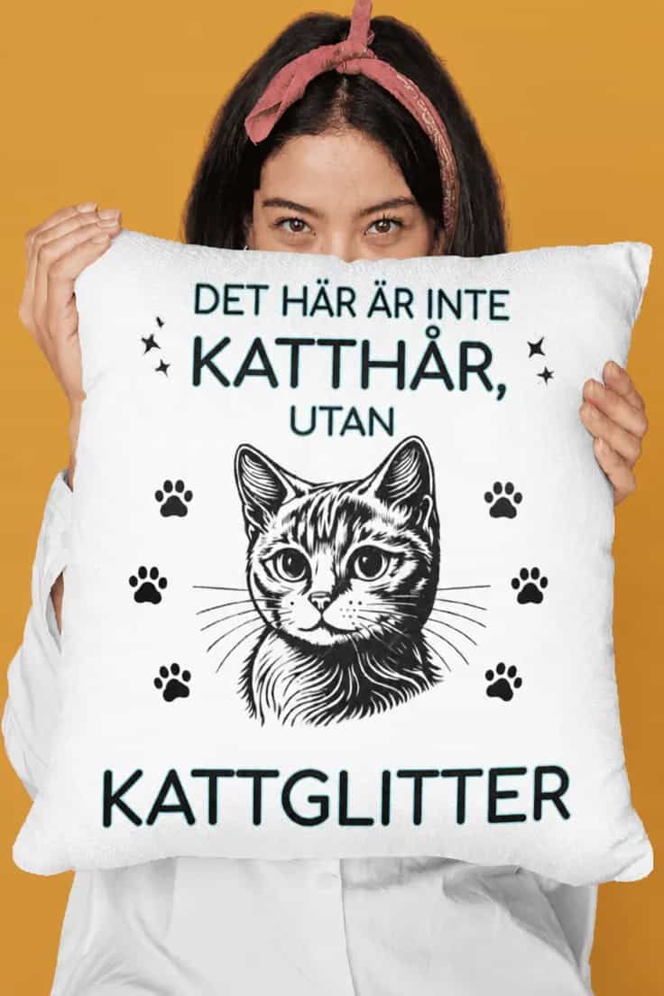 Dekorativ kudde Kattglitter – DET HÄR ÄR INTE