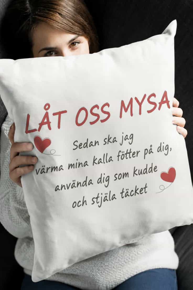 Dekorativ kudde Mys med mig – LÅT OSS MYSA