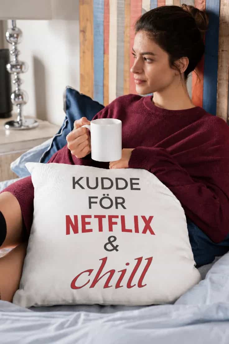 Dekorativ kudde Netflix och chill – KUDDE FÖR