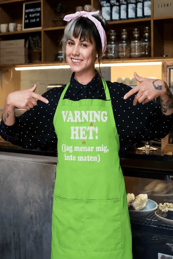 Förkläde Varning het – VARNING HET!
