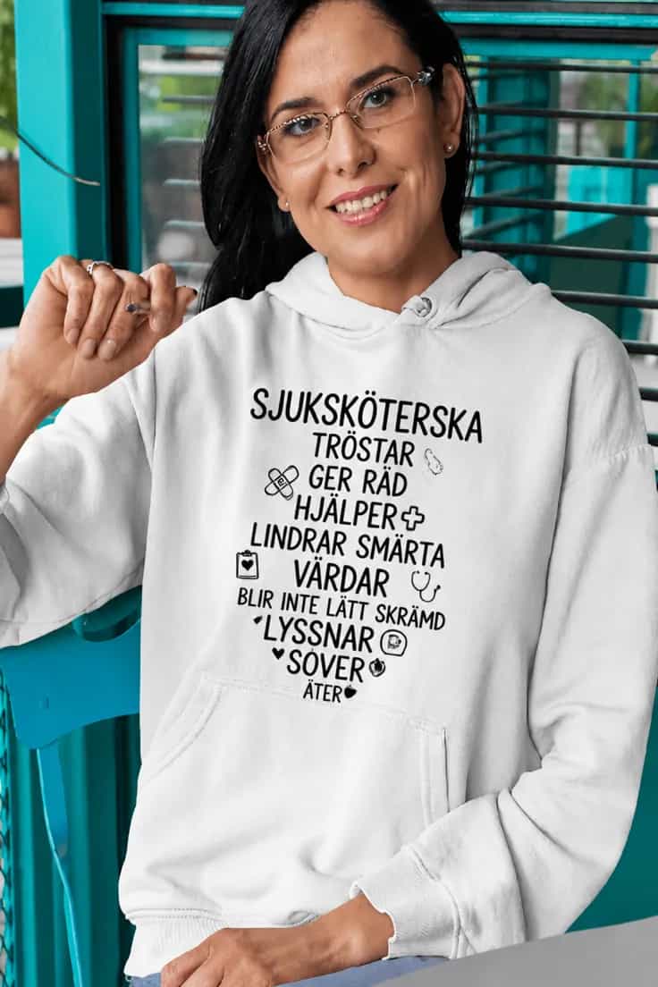 Tröja Sjuksköterska med hjärta – SJUKSKÖTERSKA