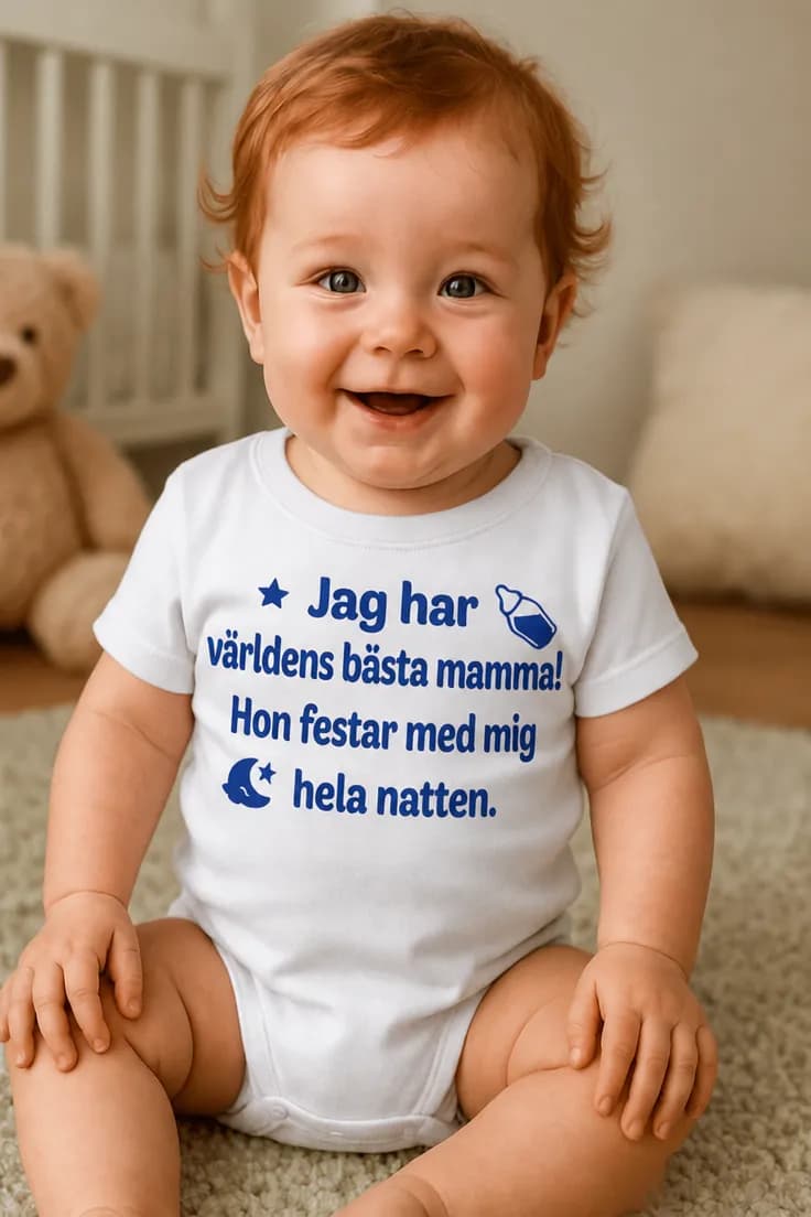 Baby-body Bästa mamma hela natten – Jag har