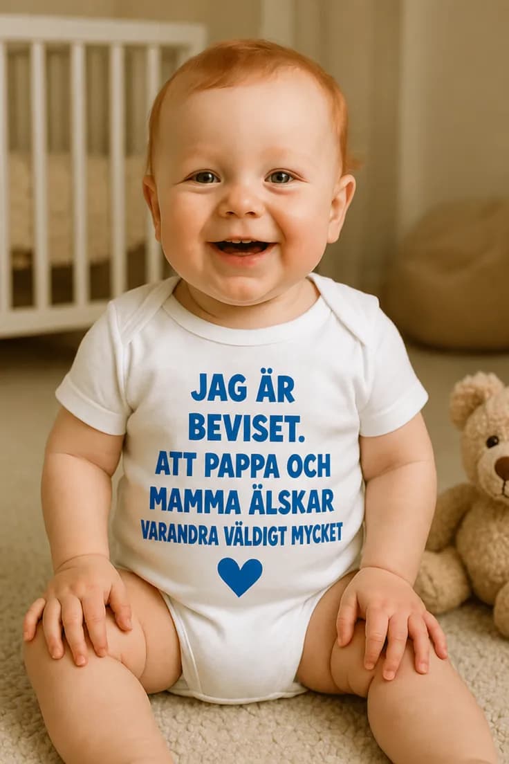 Baby-body Bevis på kärlek – JAG ÄR BEVISET.
