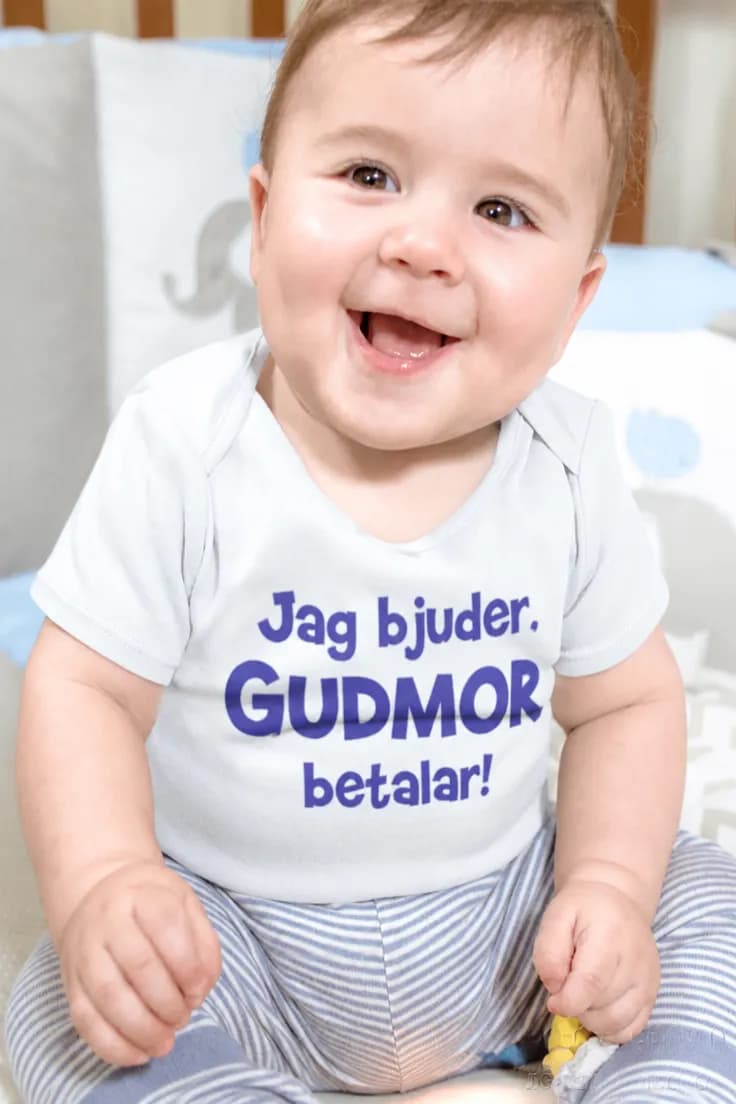 Baby-body Jag bjuder gudmor betalar – Jag bjuder