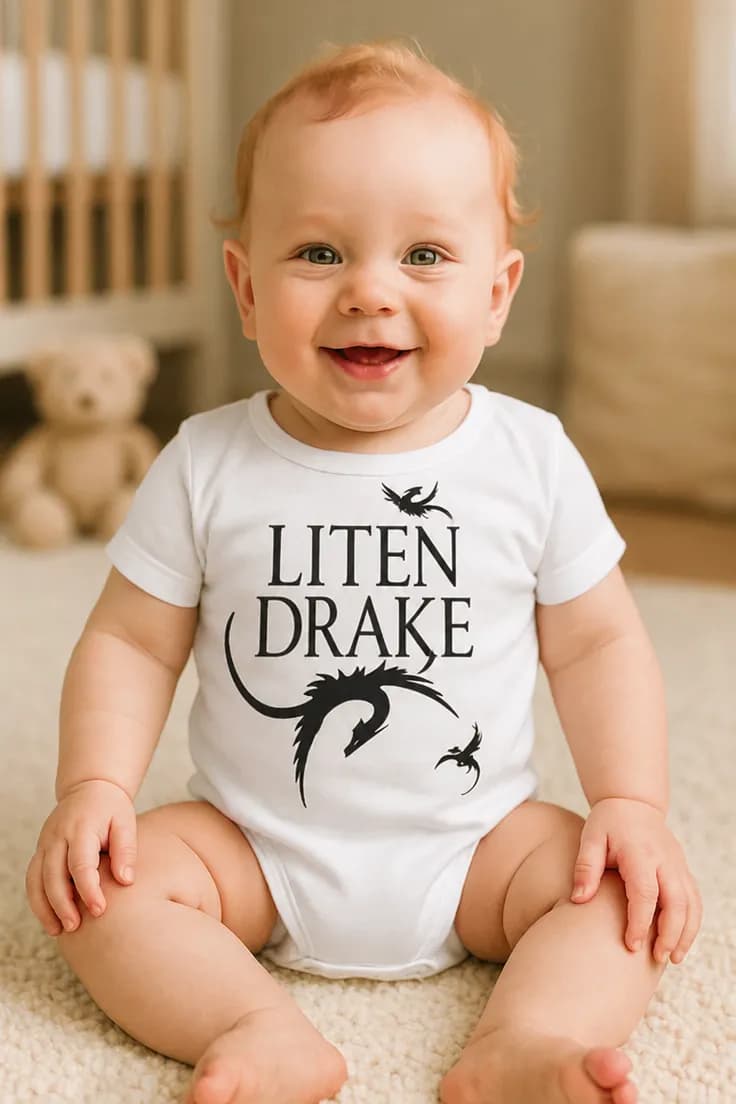 Baby-body liten drake – LITEN DRAKE