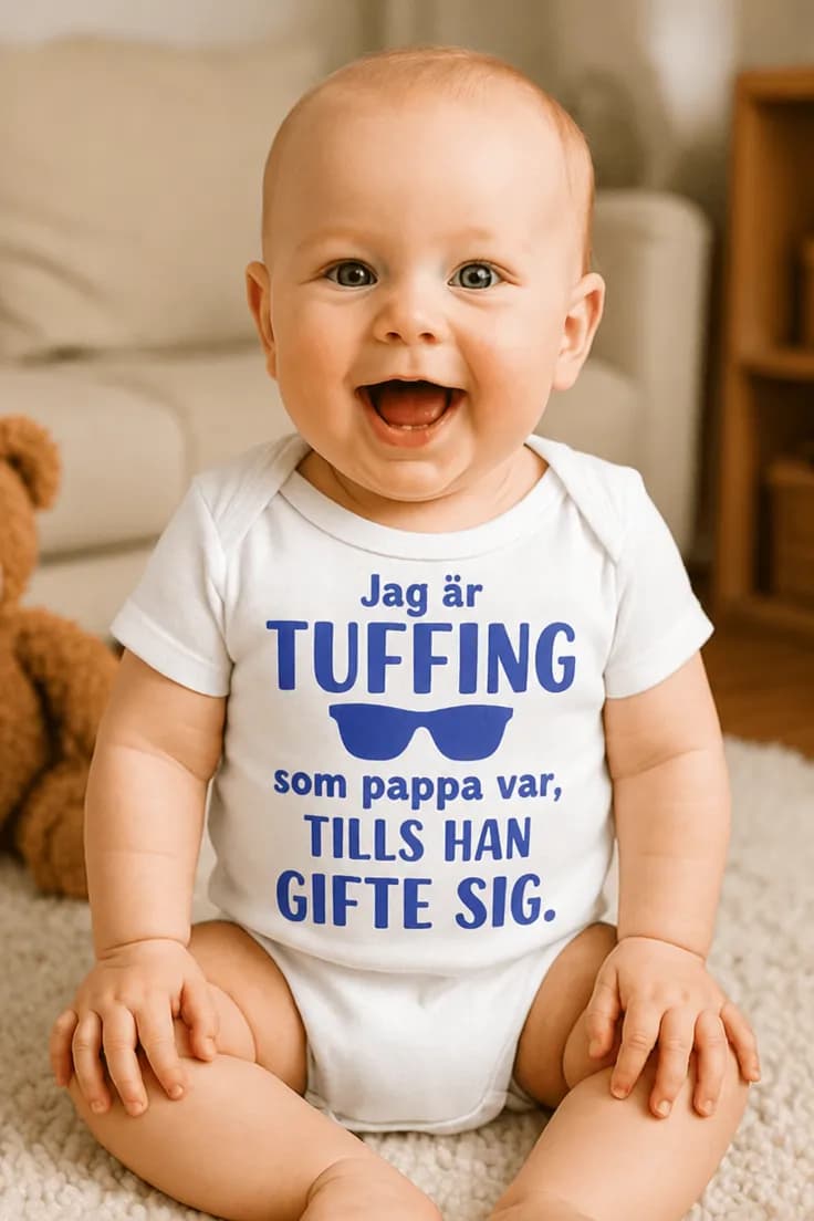 Baby-body Liten tuffing som pappa – Jag är TUFFING