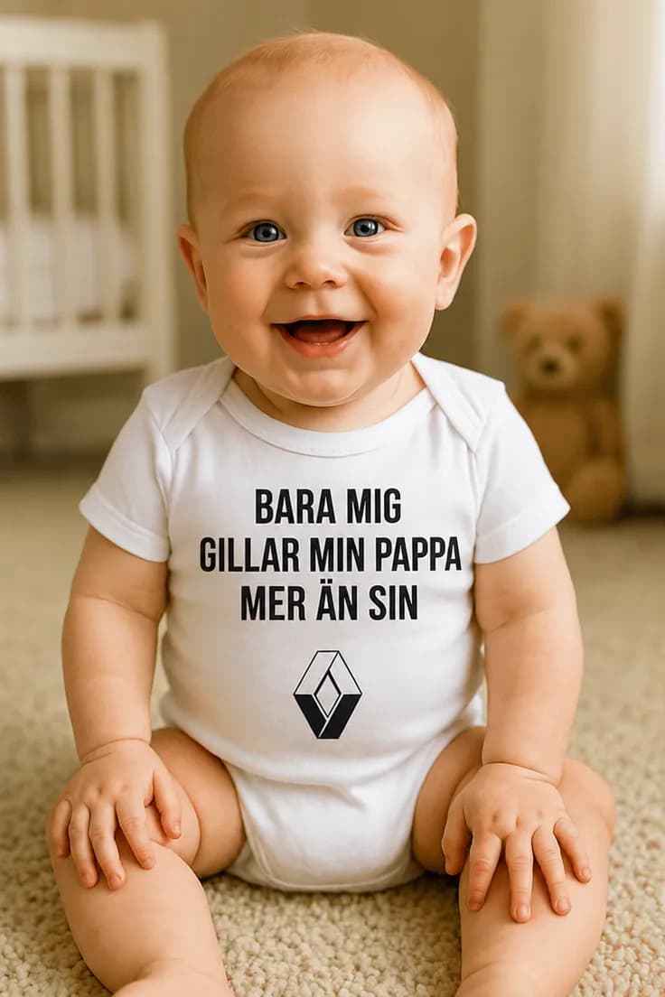 Baby-body Pappa gillar mig mest med valfritt bilmärke