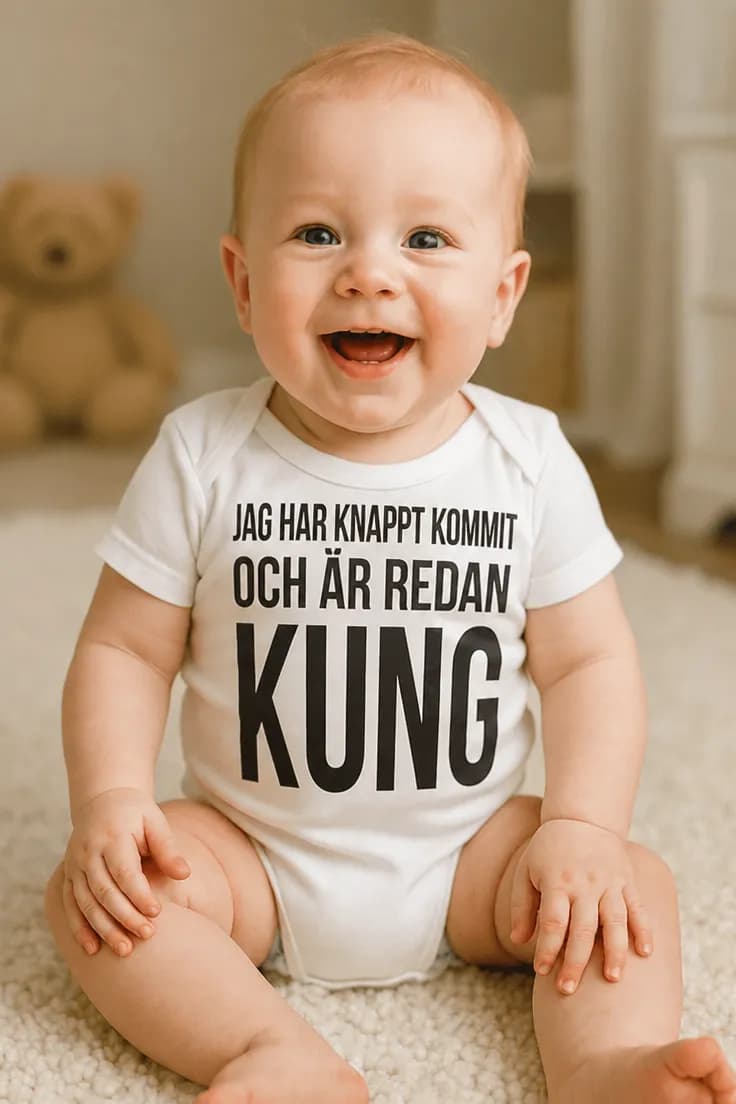 Baby-body Redan kung – JAG HAR KNAPPT KOMMIT