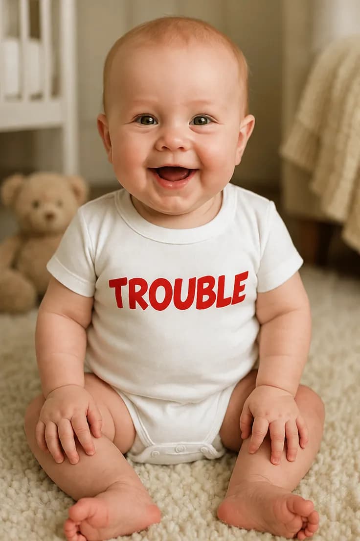 Rolig baby-body TROUBLE