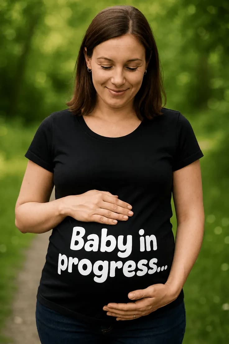 Gravid t-shirt Baby på gång