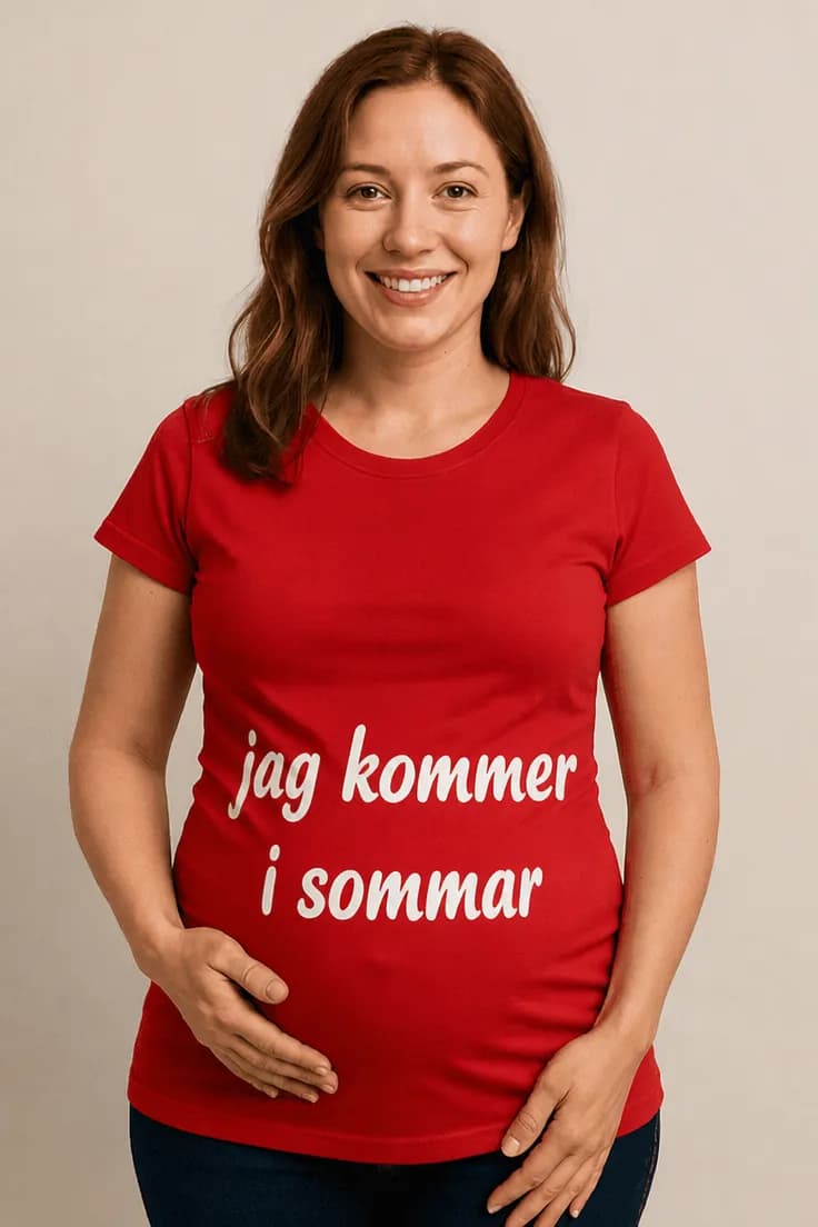 Gravid t-shirt Kommer i sommar – jag kommer i sommar