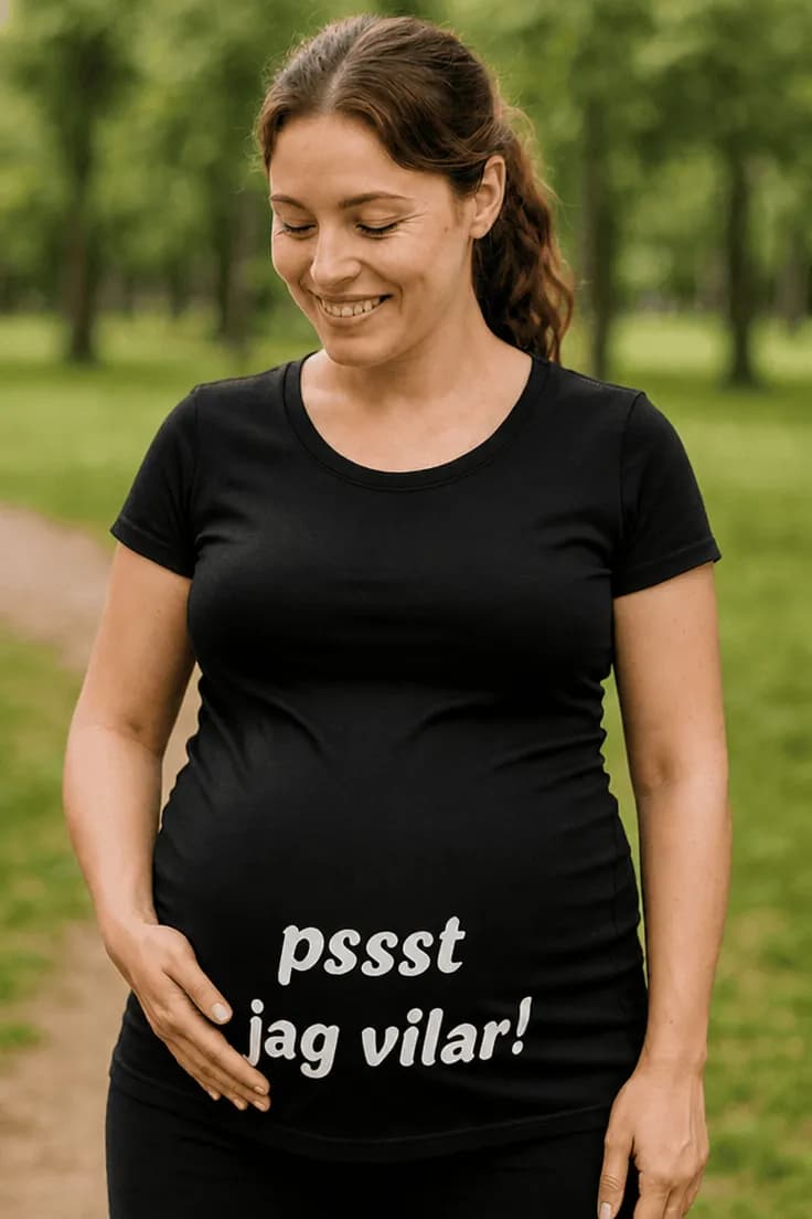 Gravid t-shirt Pssst jag vilar | pssst jag vilar!