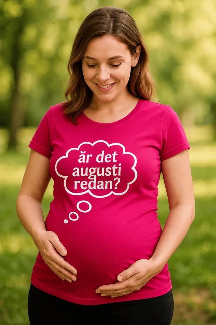 Gravid t-shirt Är det vald månad redan?