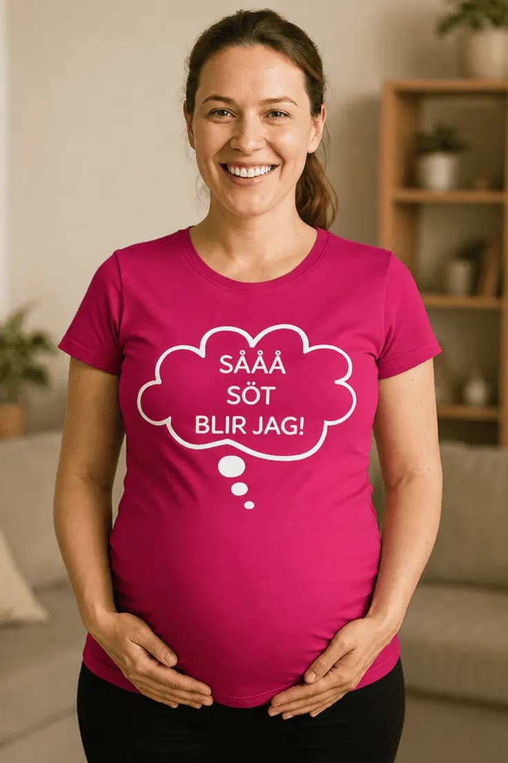 Gravid t-shirt SÅÅÅ SÖT BLIR JAG!