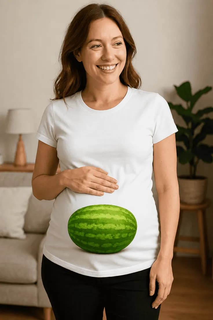 Gravid t-shirt Vattenmelon – rolig mammatröja
