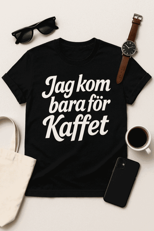 Jag kom bara för kaffet - T-shirt