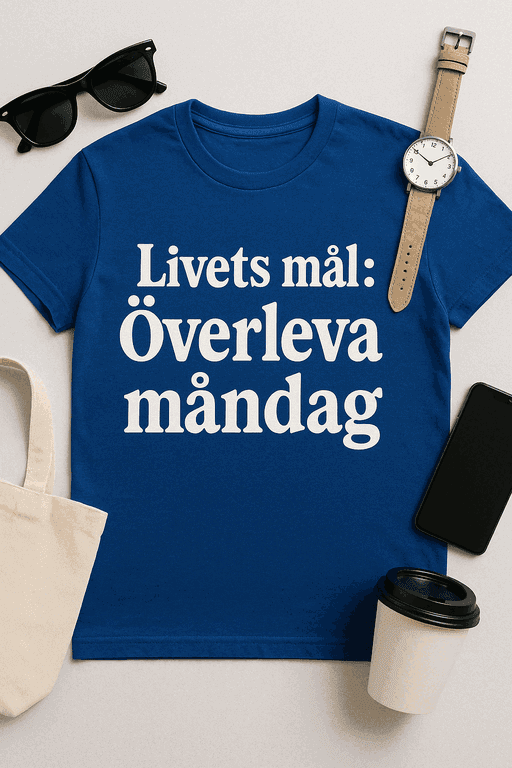 Livets mål: Överleva måndag – T-shirt
