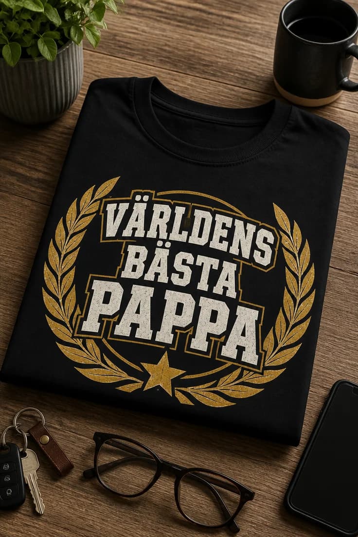Pappa-t-shirt – Världens bästa pappa