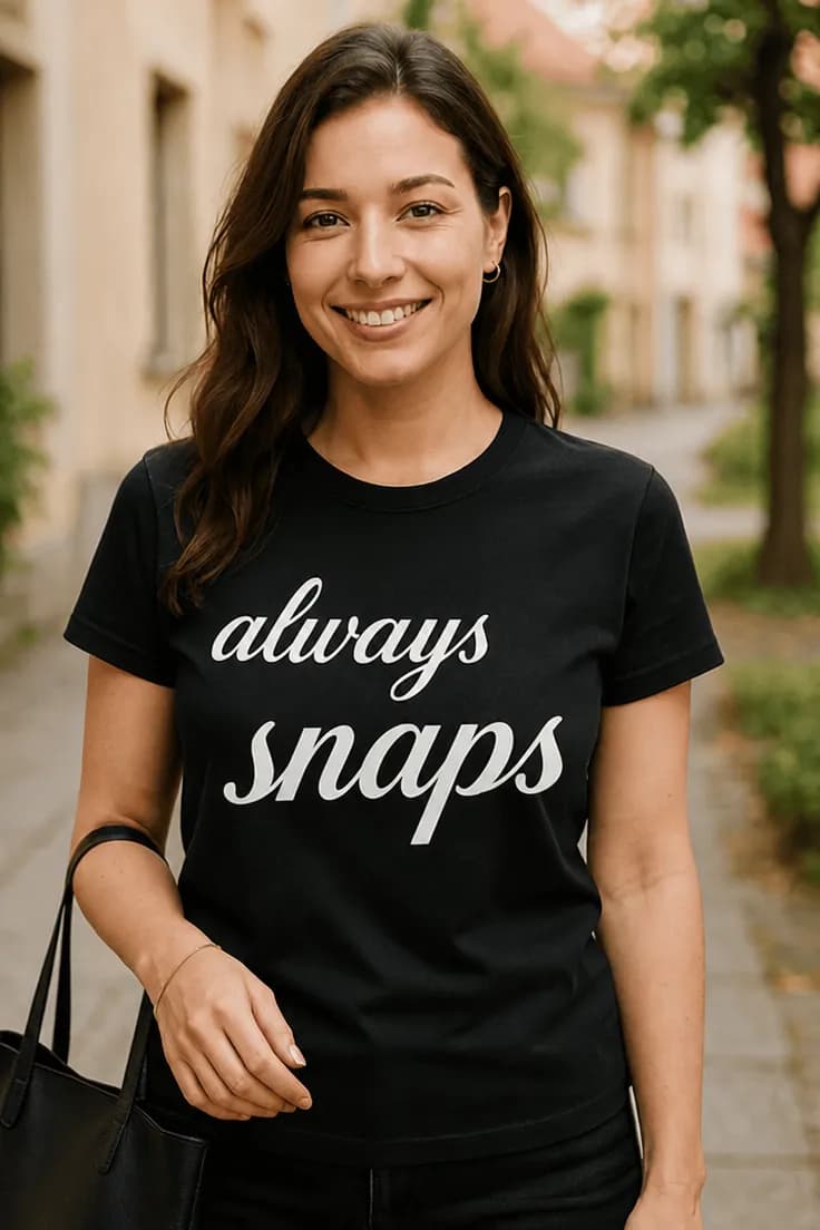 Rolig t-shirt Alltid snaps – always snaps