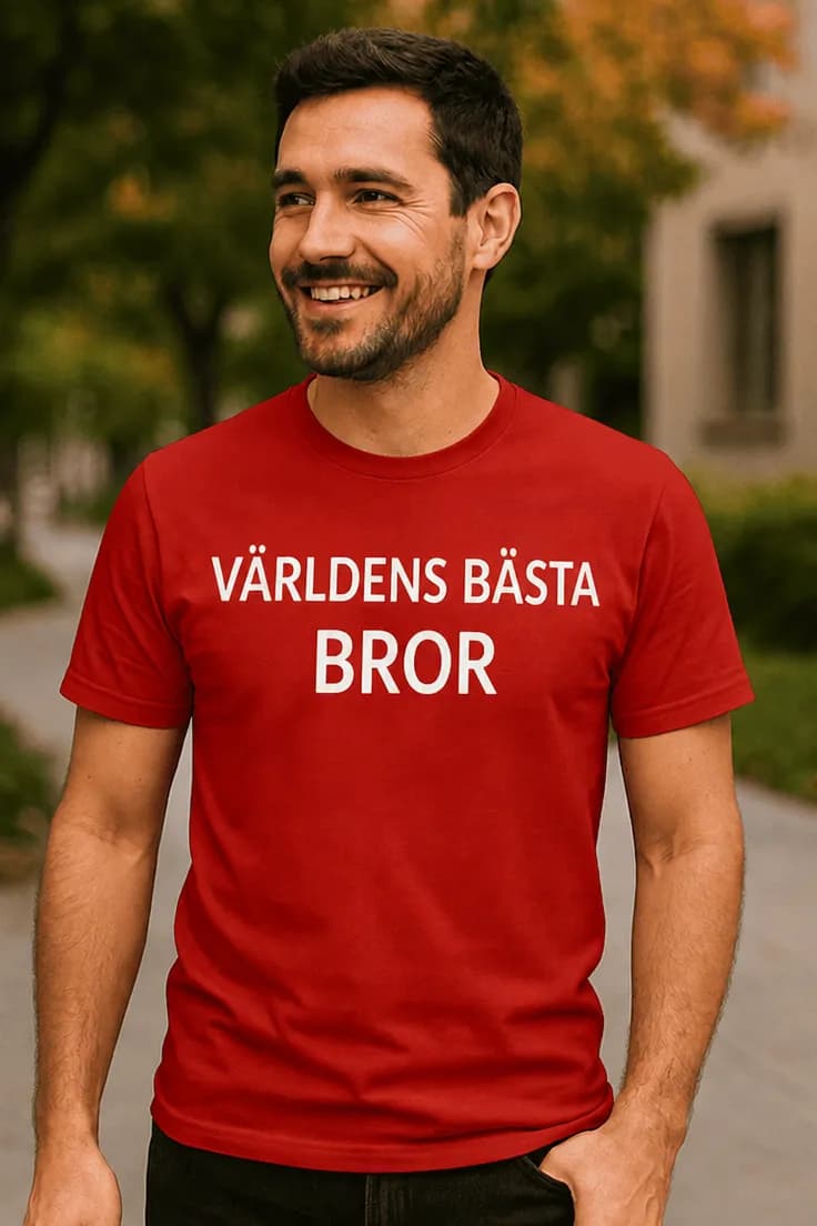 Rolig t-shirt Bästa bror – VÄRLDENS BÄSTA BROR