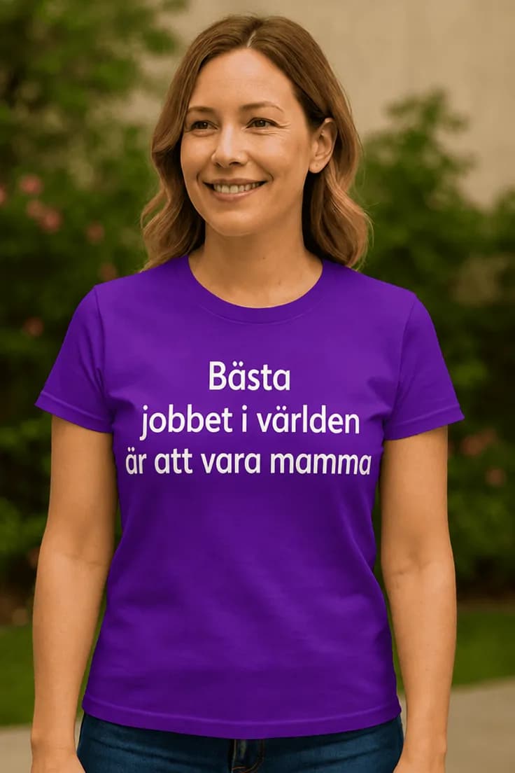 Rolig t-shirt Bästa jobbet mamma – Bästa jobbet