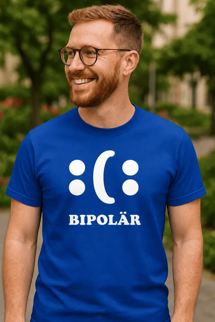 Rolig t-shirt Bipolär – BIPOLÄR.