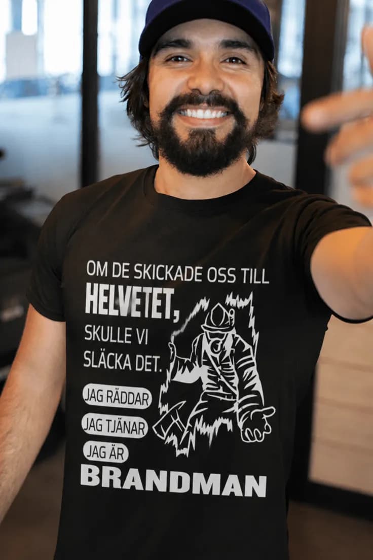 Rolig t-shirt Brandman i helvetet