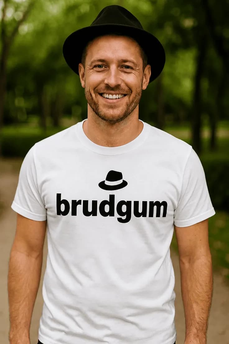 Rolig t-shirt Brudgum med hatt – brudgum