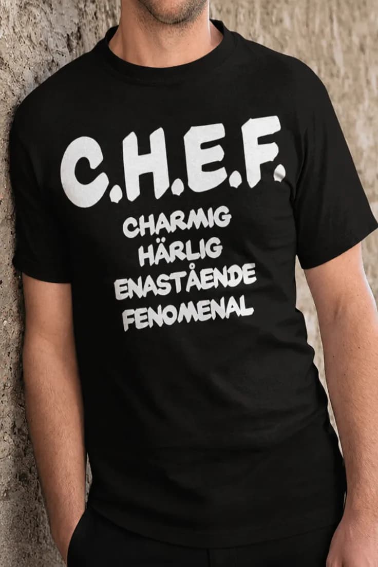 Rolig t-shirt Chef akronym – C.H.E.F.