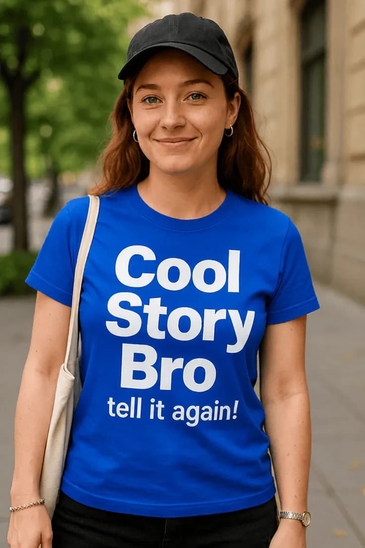 Rolig t-shirt Cool story bro – Cool Story Bro tell it again!