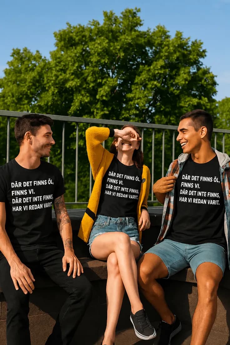 Rolig t-shirt Där det finns öl | DÄR DET FINNS ÖL