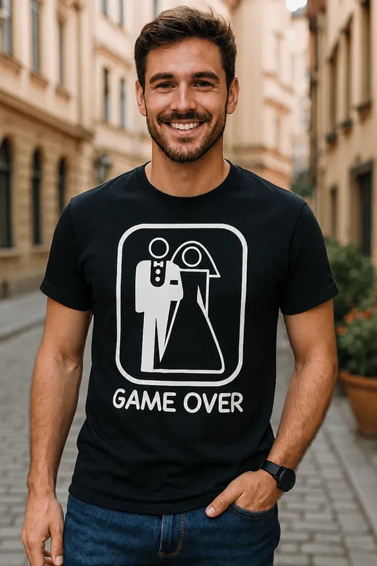 Rolig t-shirt Game over – GAME OVER