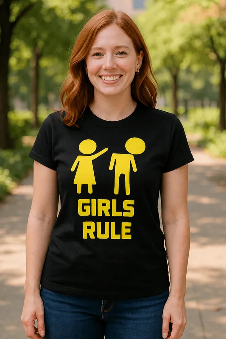 Rolig t-shirt Girls rule – GIRLS RULE