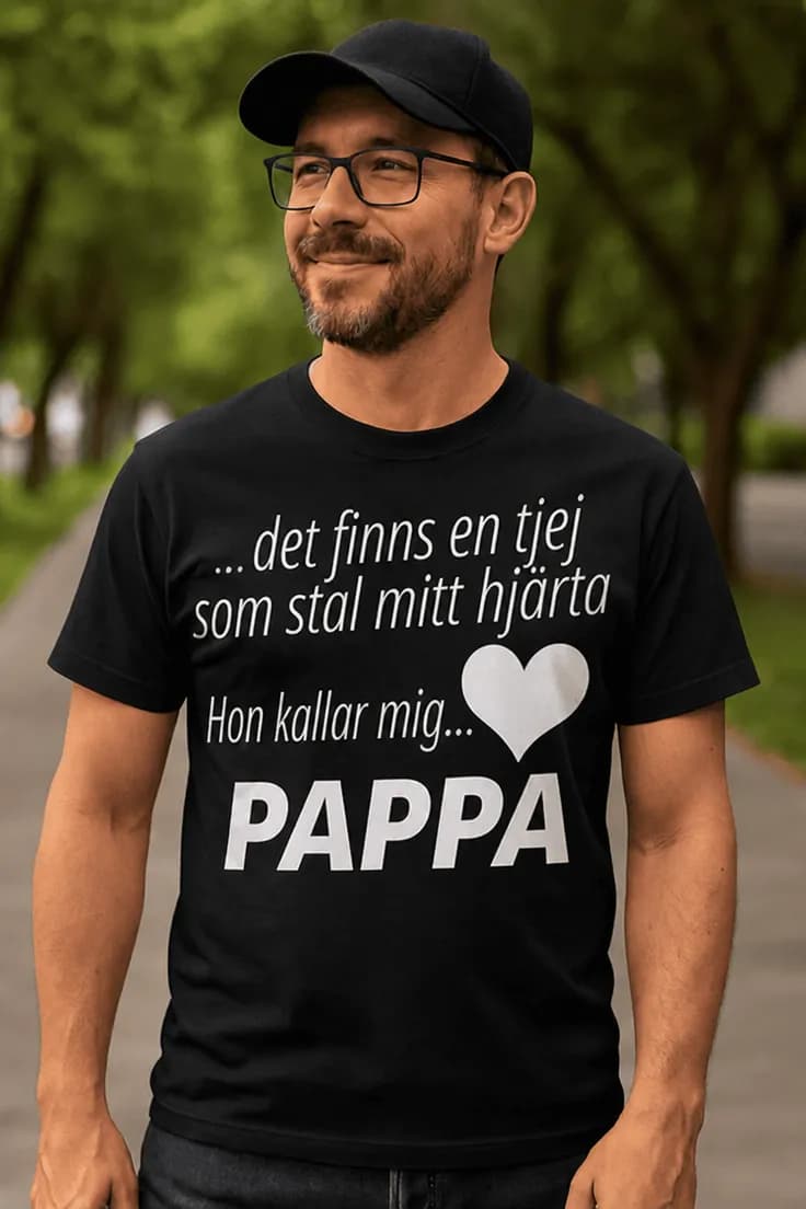 Rolig t-shirt Hon kallar mig pappa | PAPPA