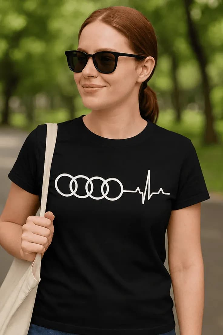 T-shirt I love mitt bilmärke med valfritt bilmärke