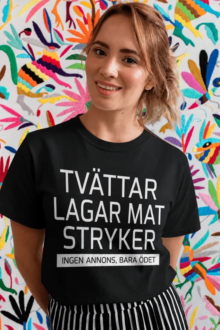 Rolig t-shirt Ingen annons bara ödet | TVÄTTAR