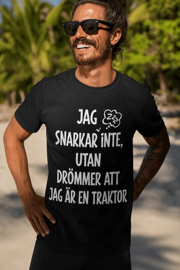 Rolig t-shirt Jag snarkar inte – JAG SNARKAR INTE,