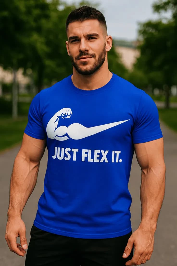 Rolig t-shirt Just flex it – JUST FLEX IT.