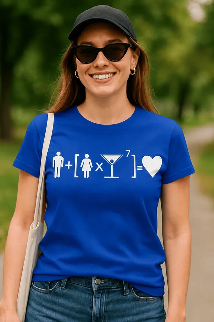 Rolig t-shirt kärleksformel + [Y]♥