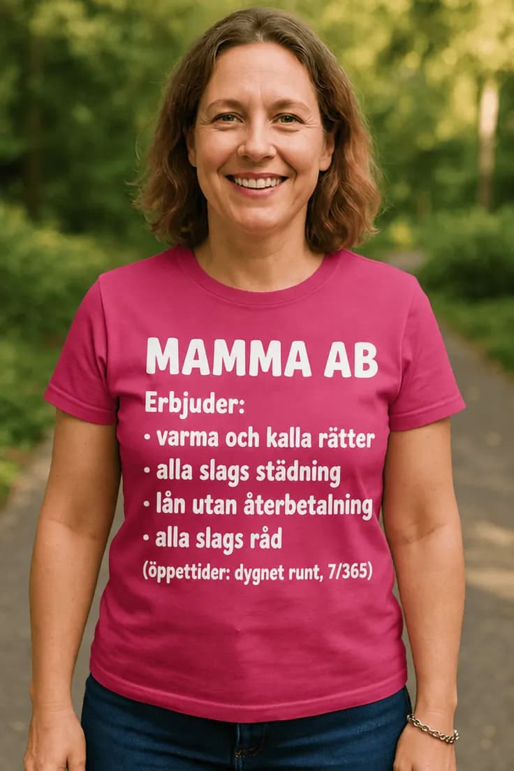 Rolig t-shirt Mamma ab mors dag – MAMMA AB