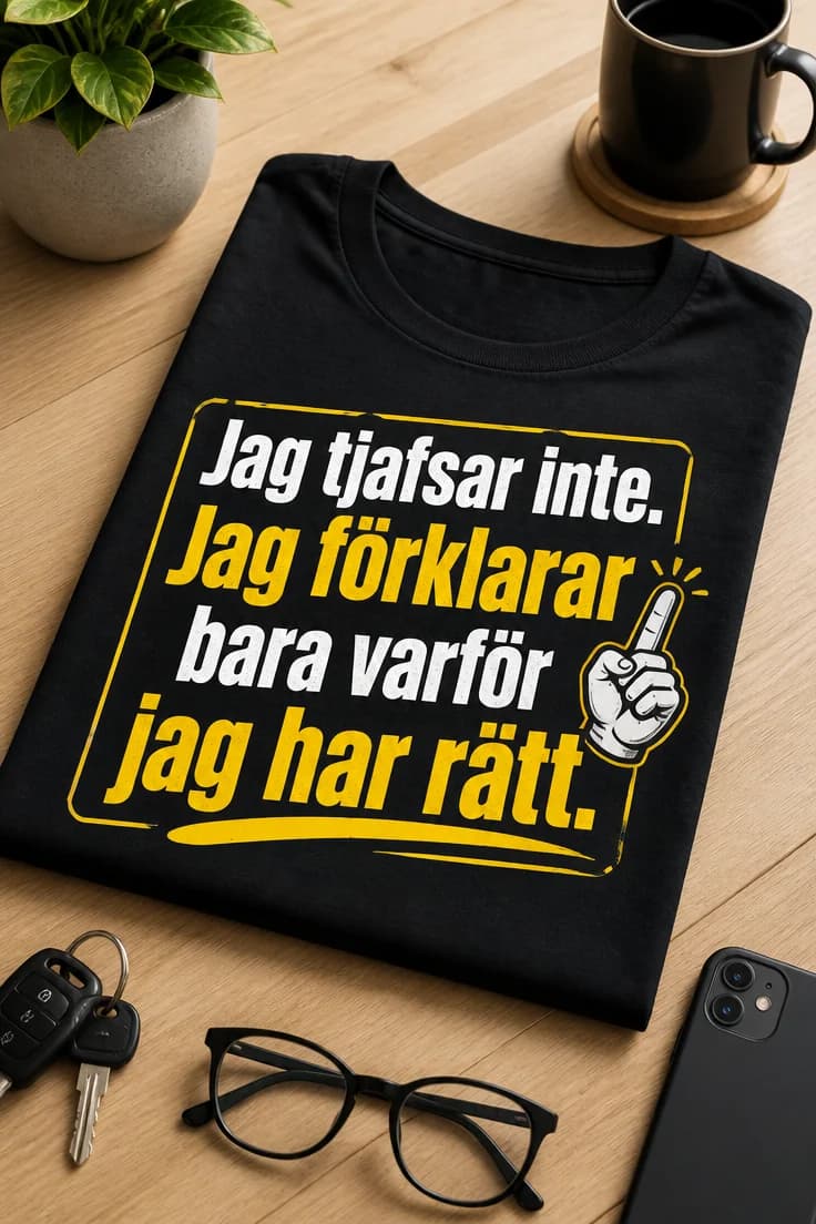 T-shirt Jag förklarar bara varför jag har rätt