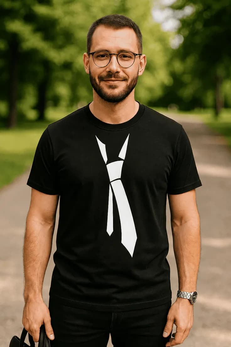 Rolig t-shirt Moderiktig slips