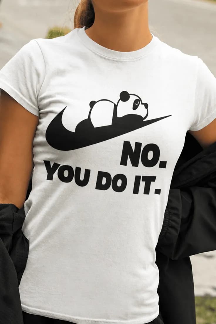 Rolig t-shirt Panda gör det själv – NO. YOU DO IT.