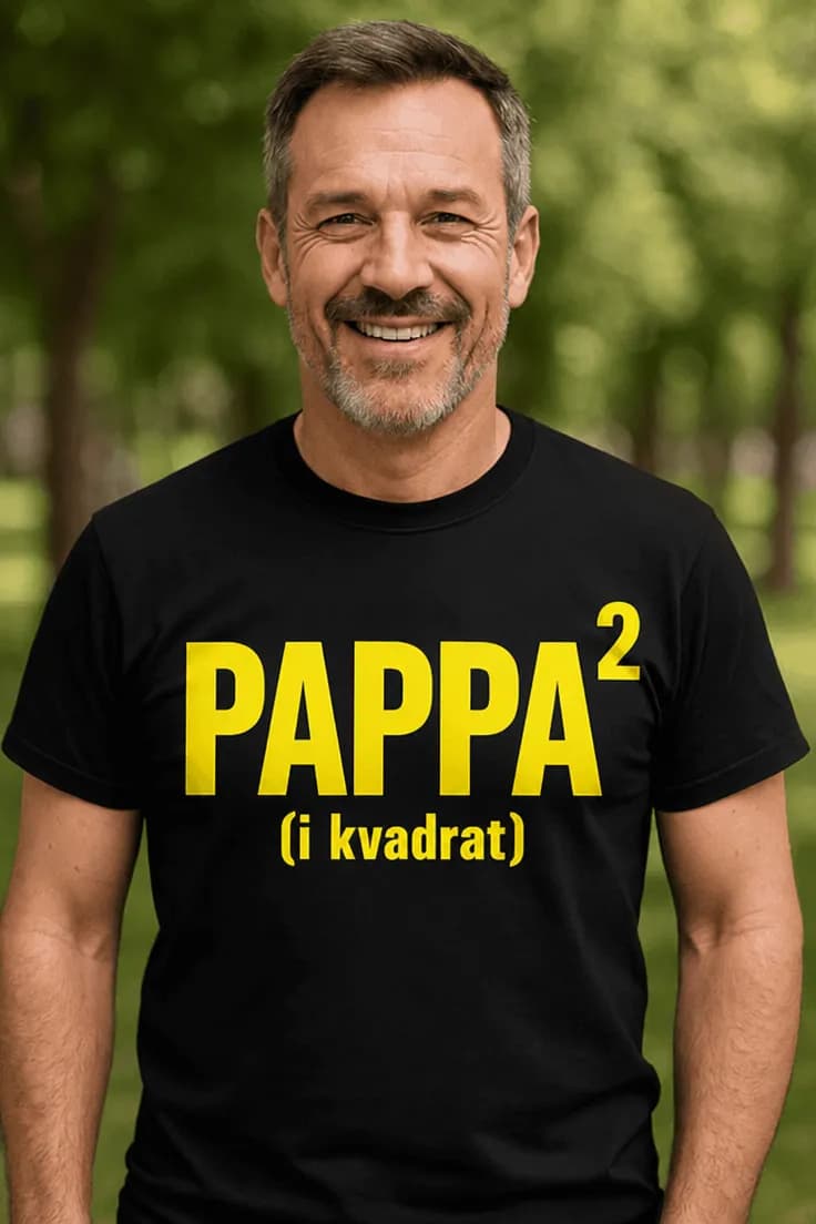 Rolig t-shirt Pappa i kvadrat – PAPPA² (i kvadrat)