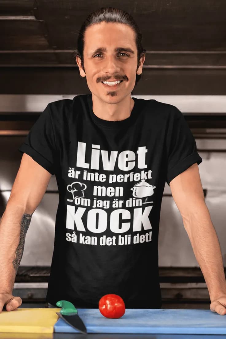 Rolig t-shirt kock – Perfekt kockmotiv