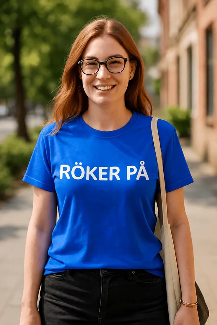 Rolig t-shirt Röker på