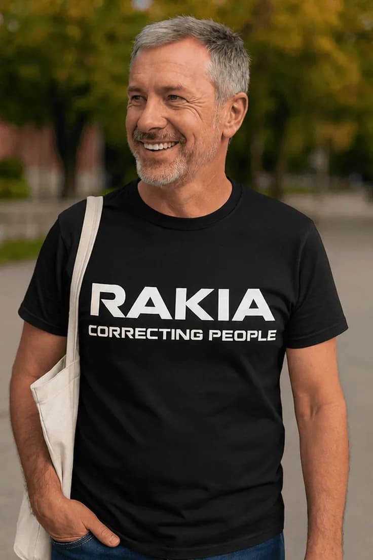 Rolig t-shirt Rakia rättar folk – RAKIA CORRECTING