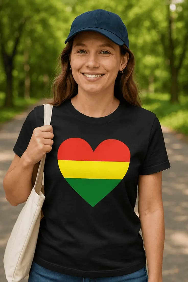 Rolig t-shirt Rastahjärta